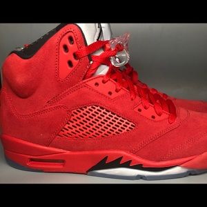 Nike Jordan 5 retro red suede brand new unworn
